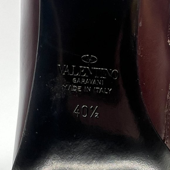 Valentino Garavani VLogo Heritage Leather VLogo-Heel Booties Made in Italy Sz 40 - Picture 13 of 14